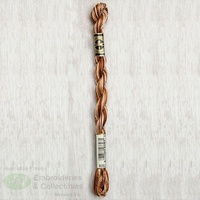 DMC Perle (Pearl) 5 Cotton, #105 VARIEGATED TAN BROWN, (5g) 25m Skein