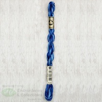 DMC Perle (Pearl) 5 Cotton, #121 VARIEGATED DELFT BLUE, (5g) 25m Skein