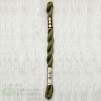 DMC Perle (Pearl) 5 Cotton, #3011 DARK KHAKI GREEN, (5g) 25m Skein