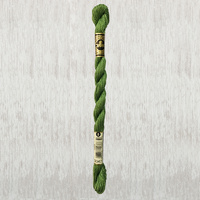 DMC Perle (Pearl) 5 Cotton, #3347 MEDIUM YELLOW GREEN, (5g) 25m Skein