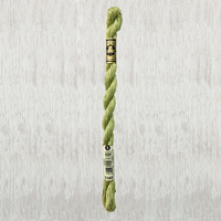 DMC Perle (Pearl) 5 Cotton, #3348 LIGHT YELLOW GREEN, (5g) 25m Skein
