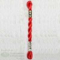 DMC Perle (Pearl) 5 Cotton, #350 MEDIUM CORAL, (5g) 25m Skein