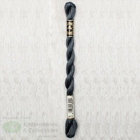 DMC Perle (Pearl) 5 Cotton, #413 DARK PEWTER GRAY, (5g) 25m Skein