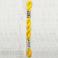 DMC Perle (Pearl) 5 Cotton, #444 DARK LEMON, (5g) 25m Skein