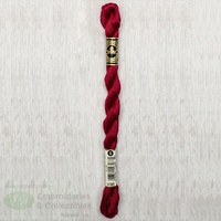 DMC Perle (Pearl) 5 Cotton, #498 DARK RED, (5g) 25m Skein