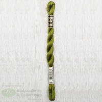 DMC Perle (Pearl) 5 Cotton, #580 DARK MOSS GREEN, (5g) 25m Skein