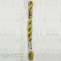 DMC Perle (Pearl) 5 Cotton, #734 LIGHT OLIVE GREEN, (5g) 25m Skein