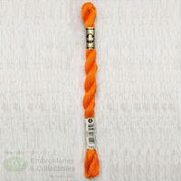 DMC Perle (Pearl) 5 Cotton, #740 TANGERINE, (5g) 25m Skein