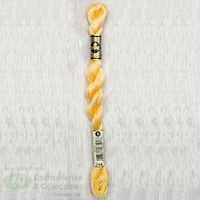 DMC Perle (Pearl) 5 Cotton, #744 PALE YELLOW, (5g) 25m Skein