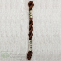 DMC Perle (Pearl) 5 Cotton, #801 DARK COFFEE BROWN, (5g) 25m Skein