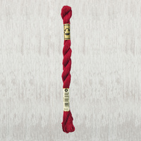DMC Perle (Pearl) 5 Cotton, #815 MEDIUM GARNET, (5g) 25m Skein
