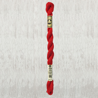 DMC Perle (Pearl) 5 Cotton, #817 VERY DARK CORAL RED, (5g) 25m Skein