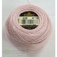 DMC Perle (Pearl) 12 Cotton #225 ULTRA VERY LIGHT SHELL PINK 10g Ball 120m