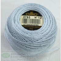 DMC Perle (Pearl) 12 Cotton #3753 ULTRA LIGHT ANTIQUE BLUE 10g Ball 120m