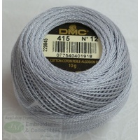 DMC Perle (Pearl) 12 Cotton #415 PEARL GREY 10g Ball 120m