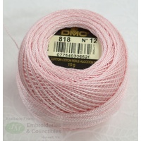 DMC Perle 12 Cotton #818 BABY PINK 10g Ball 120m