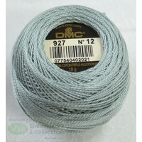 DMC Perle (Pearl) 12 Cotton #927 LIGHT GREY GREEN 10g Ball 120m