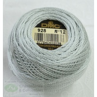 DMC Perle (Pearl) 12 Cotton #928 VERY LIGHT GREY GREEN 10g Ball 120m