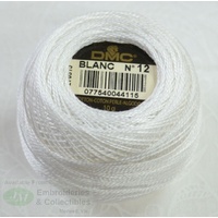 DMC Perle 12 Cotton #BLANC 10g Ball 120m