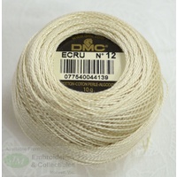 DMC Perle 12 Cotton #ECRU 10g Ball 120m