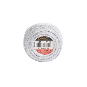 DMC Perle (Pearl) 8 Cotton #01 MEDIUM TIN 10g Ball 80m