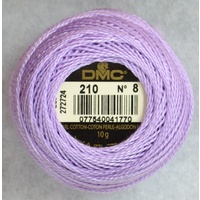 DMC Perle (Pearl) 8 Cotton #210 MEDIUM LAVENDER 10g Ball 80m