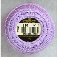DMC Perle 8 Cotton #210 MEDIUM LAVENDER 10g Ball 80m