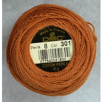 DMC Perle 8 Cotton #301 MEDIUM MAHOGANY 10g Ball 80m