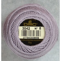 DMC Perle (Pearl) 8 Cotton #3042 LIGHT ANTIQUE VIOLET 10g Ball 80m