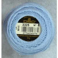 DMC Perle 8 Cotton #3325 LIGHT BABY BLUE 10g Ball 80m