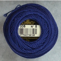 DMC Perle 8 Cotton #336 NAVY BLUE 10g Ball 80m