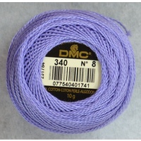 DMC Perle (Pearl) 8 Cotton #340 MEDIUM BLUE VIOLET 10g Ball 80m