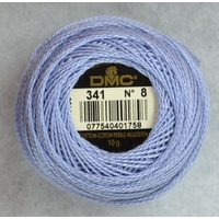 DMC Perle 8 Cotton #341 LIGHT BLUE VIOLET 10g Ball 80m