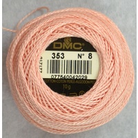 DMC Perle (Pearl) 8 Cotton #353 PEACH 10g Ball 80m