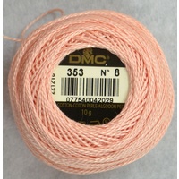 DMC Perle 8 Cotton #353 PEACH 10g Ball 80m