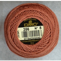 DMC Perle (Pearl) 8 Cotton #356 MEDIUM TERRA COTTA 10g Ball 80m