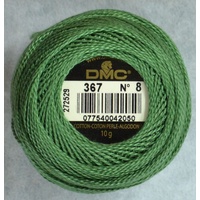 DMC Perle (Pearl) 8 Cotton #367 DARK PISTACHIO GREEN 10g Ball 80m