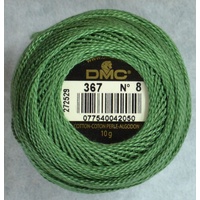 DMC Perle 8 Cotton #367 DARK PISTACHIO GREEN 10g Ball 80m