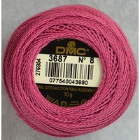 DMC Perle (Pearl) 8 Cotton #3687 MAUVE 10g Ball 80m