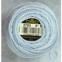 DMC Perle 8 Cotton #3753 VERY LIGHT ANTIQUE BLUE 10g Ball 80m