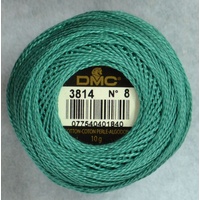 DMC Perle (Pearl) 8 Cotton #3814 AQUAMARINE 10g Ball 80m