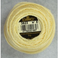 DMC Perle 8 Cotton #3823 ULTRA PALE YELLOW 10g Ball 80m