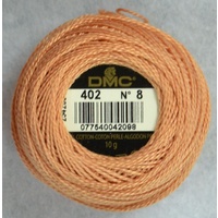 DMC Perle (Pearl) 8 Cotton #402 VERY LIGHT MAHOGANY 10g Ball 80m