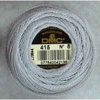 DMC Perle (Pearl) 8 Cotton #415 PEARL GREY 10g Ball 80m