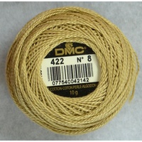 DMC Perle (Pearl) 8 Cotton #422 LIGHT HAZELNUT BROWN 10g Ball 80m