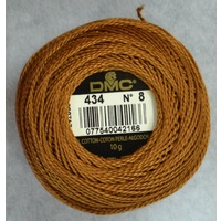 DMC Perle (Pearl) 8 Cotton #434 LIGHT BROWN 10g Ball 80m