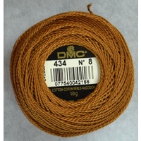 DMC Perle 8 Cotton #434 LIGHT BROWN 10g Ball 80m