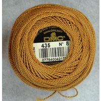 DMC Perle (Pearl) 8 Cotton #435 VERY LIGHT BROWN 10g Ball 80m