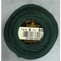 DMC Perle 8 Cotton #500 VERY DARK BLUE GREEN 10g Ball 80m