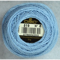 DMC Perle 8 Cotton #519 SKY BLUE 10g Ball 80m